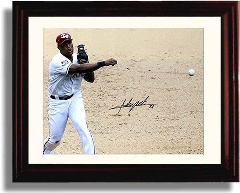 Framed Adrian Beltre Autograph Replica Print 8x10 Print