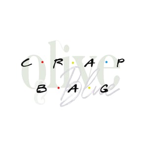 Może przedstawiać: Tekst Olive & Blue w stylu odręcznym. Tekst jest w jasnozielonym kolorze z ciemnoszarym obramowaniem. Słowa "Olive" i "Blue" są oddzielone symbolem ampersanda. Tekst jest otoczony szeregiem czarnych liter, w tym "C", "R", "A", "P", "B", "A" i "G".