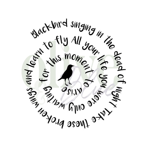 Beatles Blackbird SVG