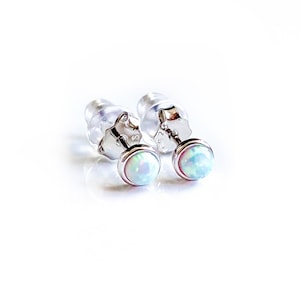 opal stud earrings