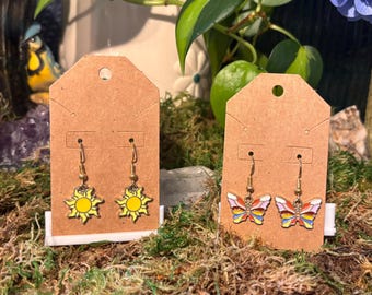 Whimsical Nature-Inspired Dangle Earrings