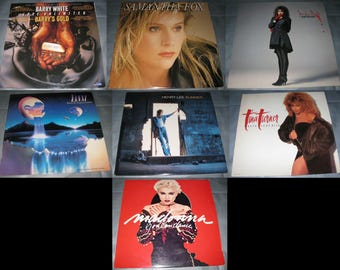 7 Vintage Pop Records 1987 LP Vinyl Turner Fox Barry White Summer Yanni Rush Madonna