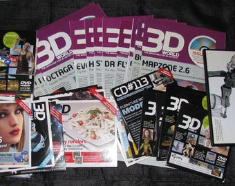Vintage Lot of 64 PCS 3D World Discs Professional Animation Software Made in EU