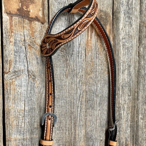 Bride Cashel 1 oreille avec boucles Leaf Cart Chestnut