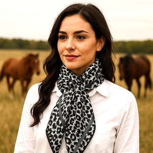 Chiffon/écharpe léopard des neiges 35 x 35 po. WR167