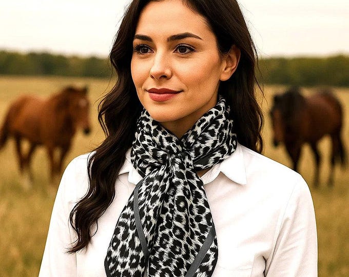 35X35" Snow Leopard Wild Rag / Scarf WR167