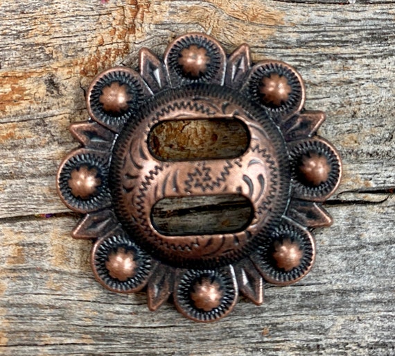 Antique Copper Flower Concho