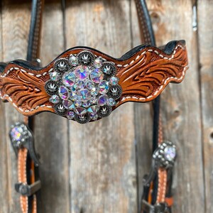 Vintage Style Browband headstall and breastcollar. main image 1