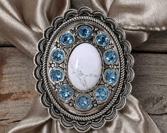 Cabochon and Crystal Wild Rag Slide #WRSCCWTAQ