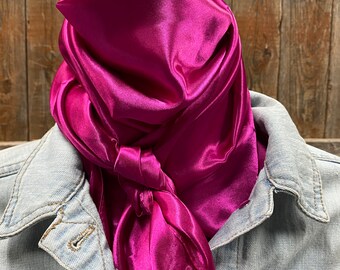 35X35" Solid Fuchsia Wild Rag/Scarf WRS12