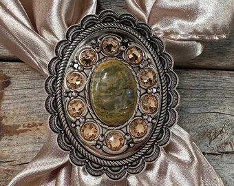 Cabochon and Crystal Wild Rag Slide #WRSCCSGCH