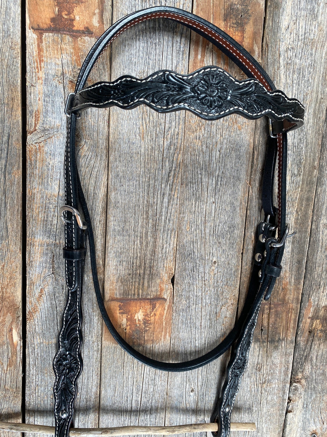Cashel Floral Stamped Browband Headstall main image 0