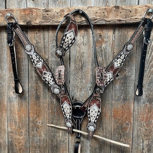 Cowhide Clear Browband/One Ear Tack Set #BBBC472