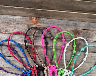 Lariat Hackamore and Double Reins - Assorted Colors