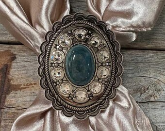 Cabochon and Crystal Wild Rag Slide #WRSCCBLCL