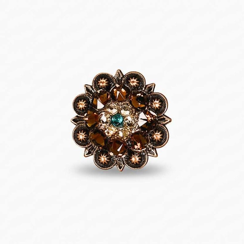 Copper Topaz Copper Teal - Champagne - Topaz - Crystal Conchos | Sizes 1
