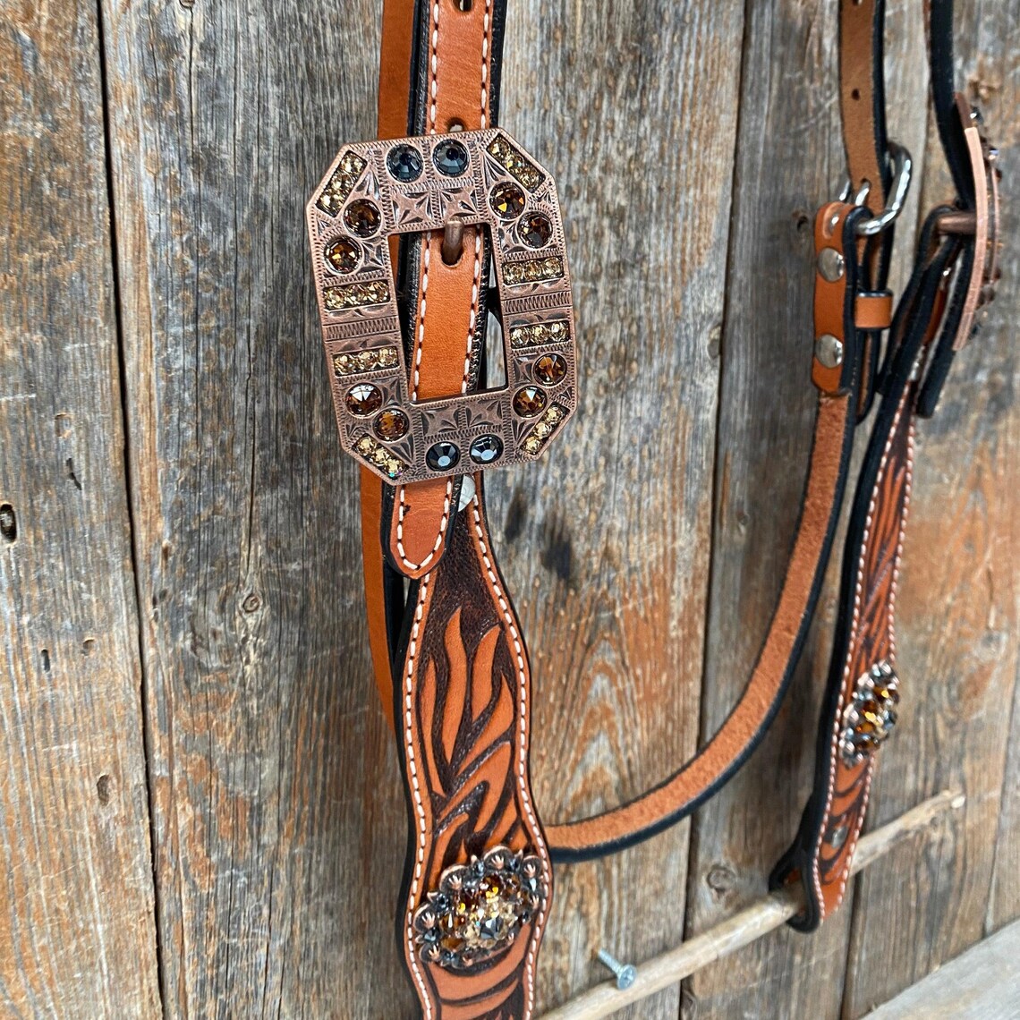 Zebra Jet Zebra Jet and Topaz Browband / Breastcollar Tack Set #BBBC544 - Etsy