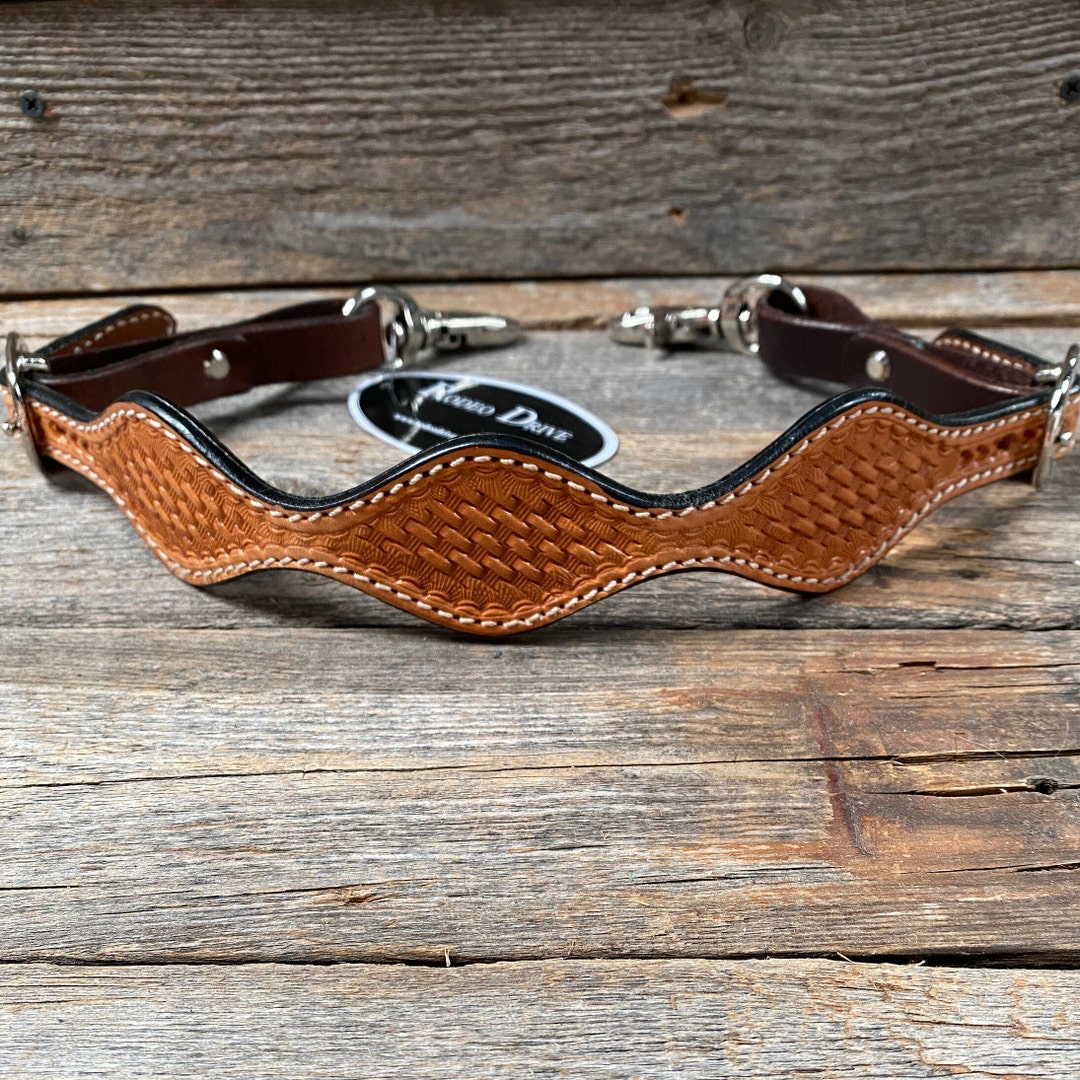 Basketweave Wither Strap WSBL Perfect for Trail, Rodeo, Barrel Racing