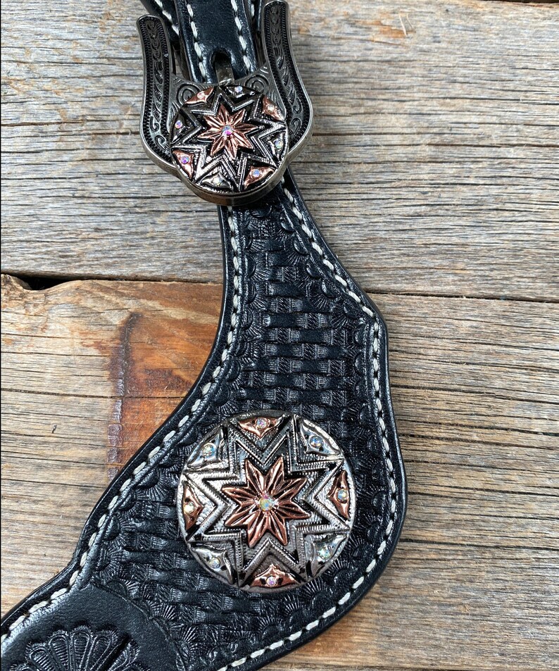 RodeoDriveConchos Basketweave Spur Straps - Thumbnail 2