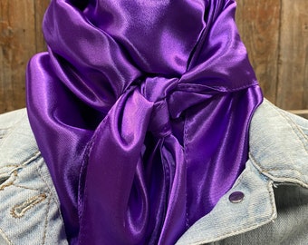 35X35" Solid Purple Wild Rag / Scarf WRS1