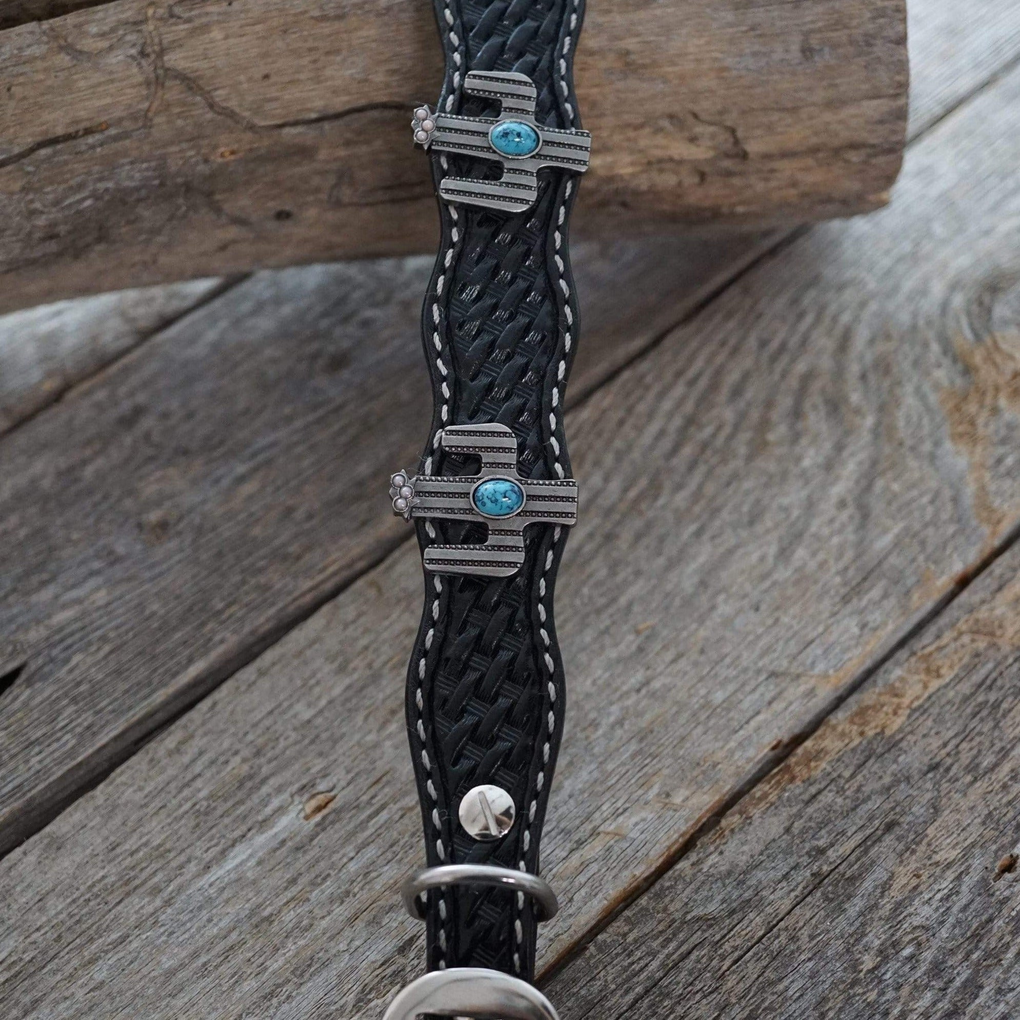 DC2 - ブラックレザー犬用首輪 12インチ～22インチ W178L - Etsy 日本