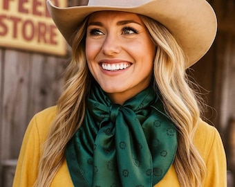 42X42" Emerald Jacquard XL Wild Rag / Scarf WR3508