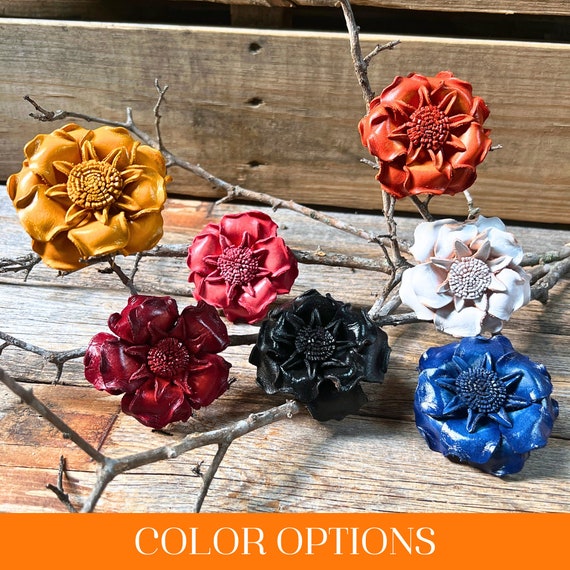 Hand Painted Leather Flowers - Gardenias - Etsy Canada