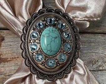 Cabochon and Crystal Wild Rag Slide #WRSCCTQAQ