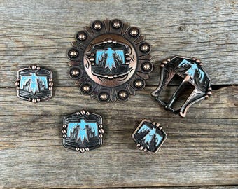 Copper Thunderbird Western Concho W116