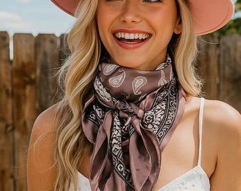 35X35" Two Tone Paisley Wild Rag / Scarf WR2557
