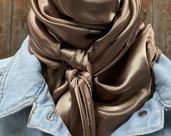 35X35" Solid Tan Wild Rag / Scarf WRS7