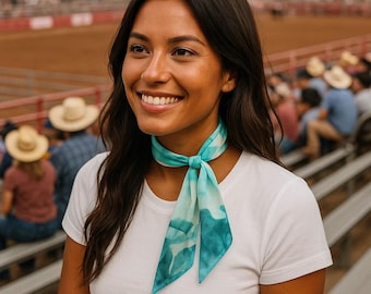 Green Western Skinny Mini Wild Rag Scarf / Cowgirl Necktie #TW135