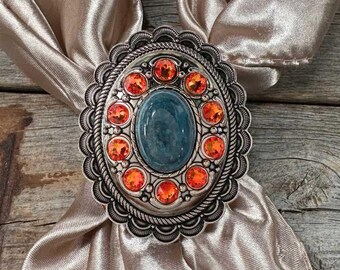Cabochon and Crystal Wild Rag Slide #WRSCCBLFO