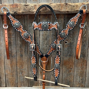 Classic Antique Silver Browband/One Ear Tack Set #BBBC636
