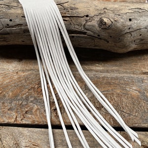Leather White Fringe  perfect for trail, rodeo, barrel racing, horse size tack  ideal for headstall, bridle, breastcollar, saddle, jacket