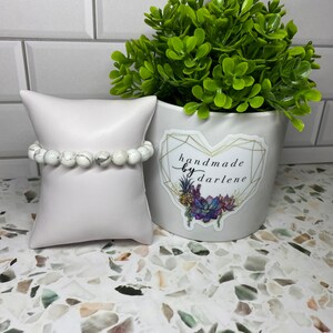 Howlite Armband, Howlite Perlen Armbänder, Edelsteinperlenarmband