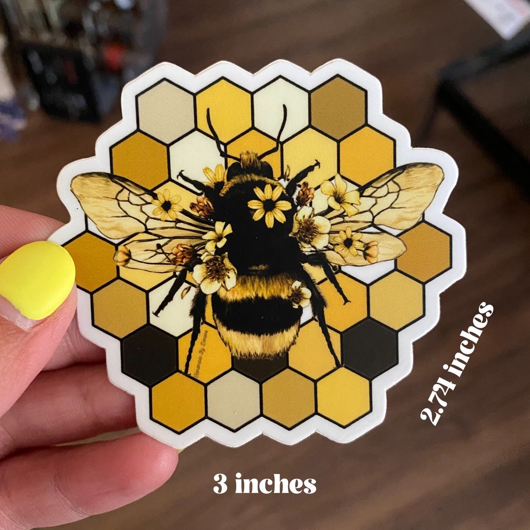 Bee Die Cut Sticker, Honey Bee Sticker, Sticker, Support