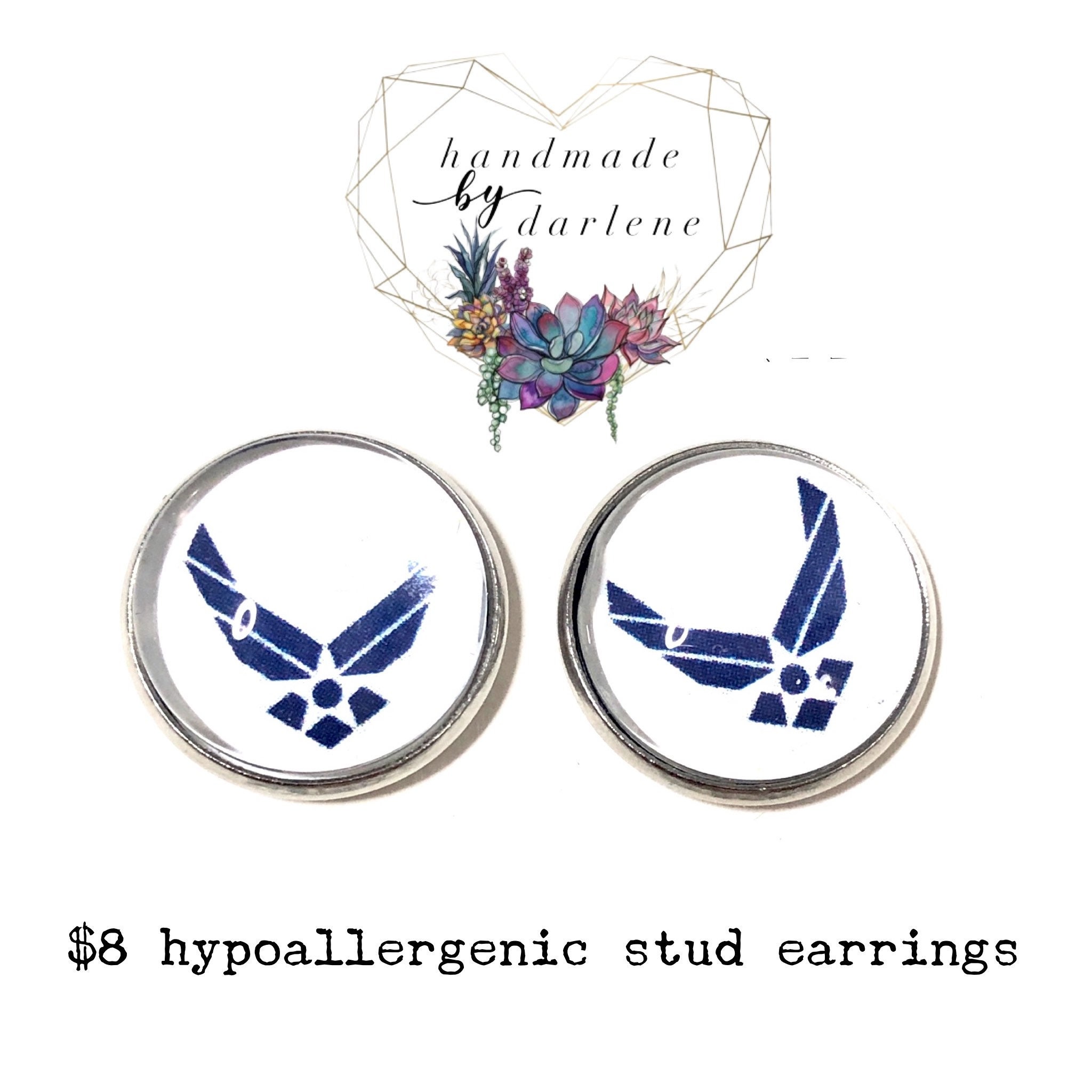 Military Earrings Armed Forces Earrings American Flag Etsy