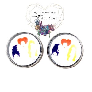 Witch Sisters Earrings, witch Earrings, stud earrings, Halloween earrings, spooky season