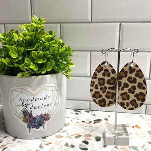 Cheetah Earrings  Jaguar Earrings Faux Leather Earrings, animal print, animal print earrings