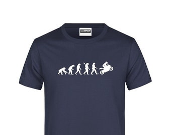 Fun Shirt / Personalisiertes Shirt / Moped Motorrad Mofa Hoodie "Evolution Moped" für Damen oder Herren / Geschenk für Biker