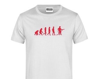 Fun Shirt / Personalisiertes Shirt "Evolution Feuerwehr" Damen + Herren / Geschenk für Feuerwehrleute / Dankeschön Freiwillige Feuerwehr