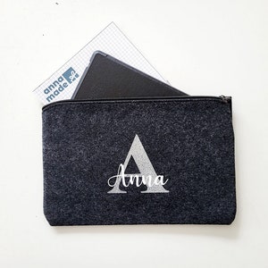 Kosmetiktäschchen Filz groß / Mini Etui /Tasche für Schminke / Krimskrams / Aufbewahrung Pille aus Filz /personalisiert mit Namen