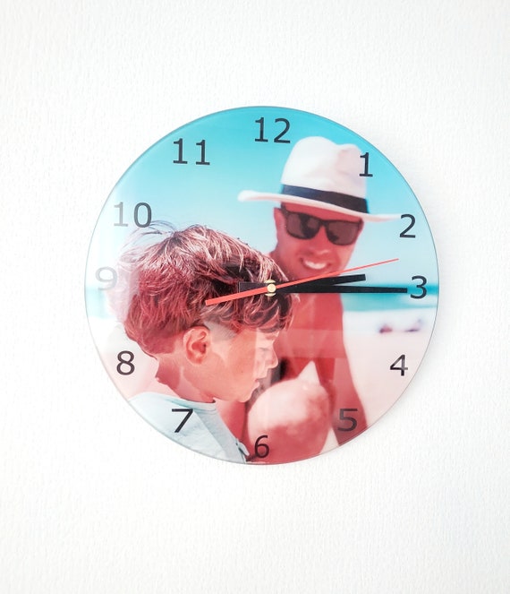 Glas-Wanduhr mit eigenem Foto !!! d= 30 cm, Fotouhr