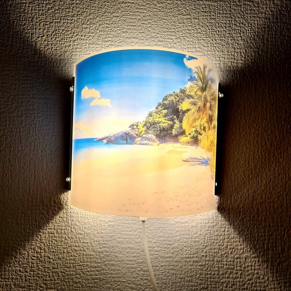 Wandlampe mit eigenem Foto personalisierte Beleuchtung / außergewöhnliche Fotogeschenke / Dekoration Flur oder Kinderzimmer