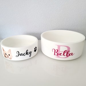 Futternapf / Tiernapf / Fressnapf / Hundenapf mit Name / aus Keramik, personalisiert 2 Größen/ individuell beschriftet/ Zubehör für Hunde