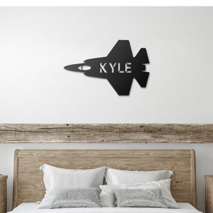 Personalized Military Jet Metal Wall Art