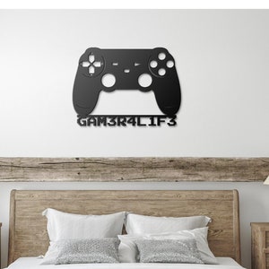 Personalized Gaming Controller Metal Wall Art