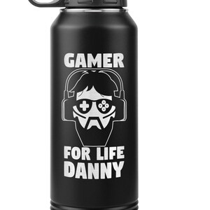 Personalized Gamer For Life, Gaming 32oz Water Bottle