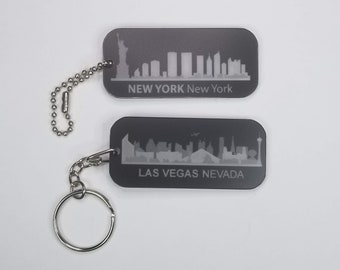 Donnie Leather Keyring Birthday Name Optional Engraving